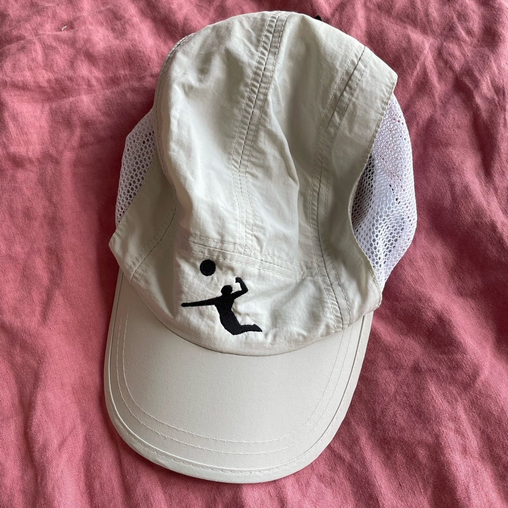 Light Beige Volleyball Mesh-Panel Cap